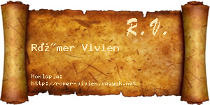 Römer Vivien névjegykártya